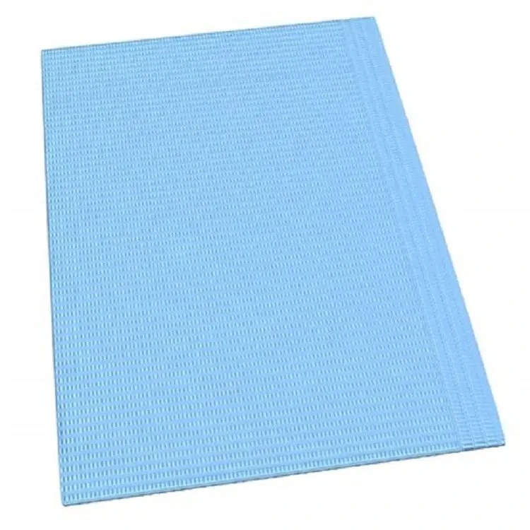 Hot Sale 2 Ply Paper + 1 Ply Poly Disposable Dental Patient Bibs 6.5g