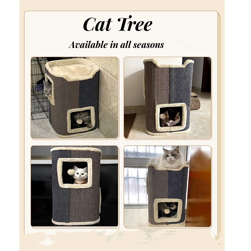 Cat Toy and Cat Tree with Cat Tunnel for Pet Supplies
