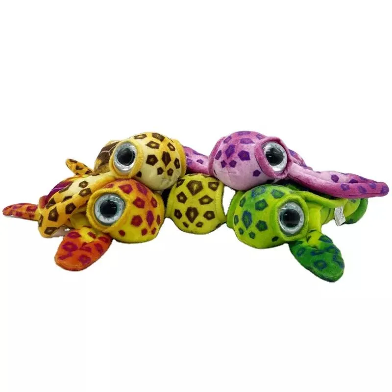 Different Custom Size and Colors Stuffed Big Eyes Sea Turtle Tortoise Plush Toys