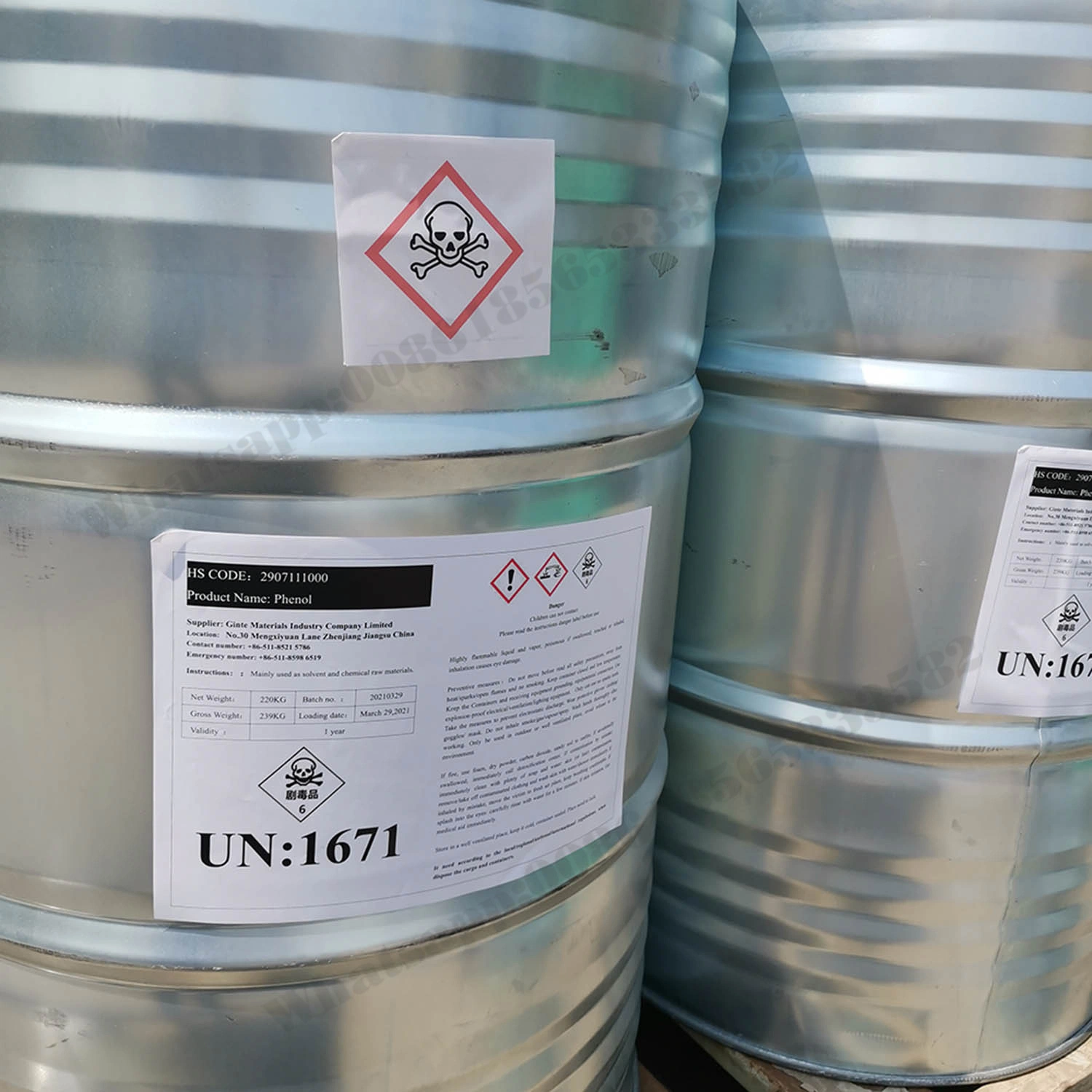 Productos químicos de grado industrial CAS 108-95-2 pureza de la materia prima: 99% ácido fenílico natural precio de fábrica