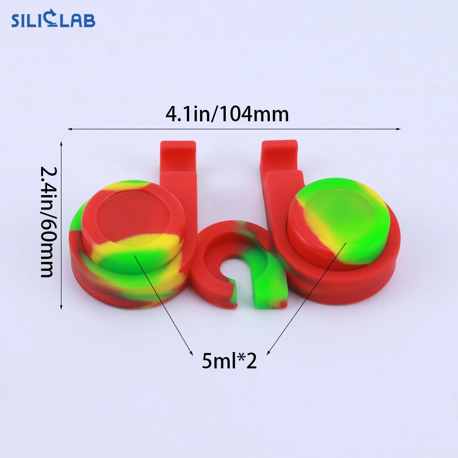 Recipiente de silicona DAB de alta calidad doble 5ml concentrado