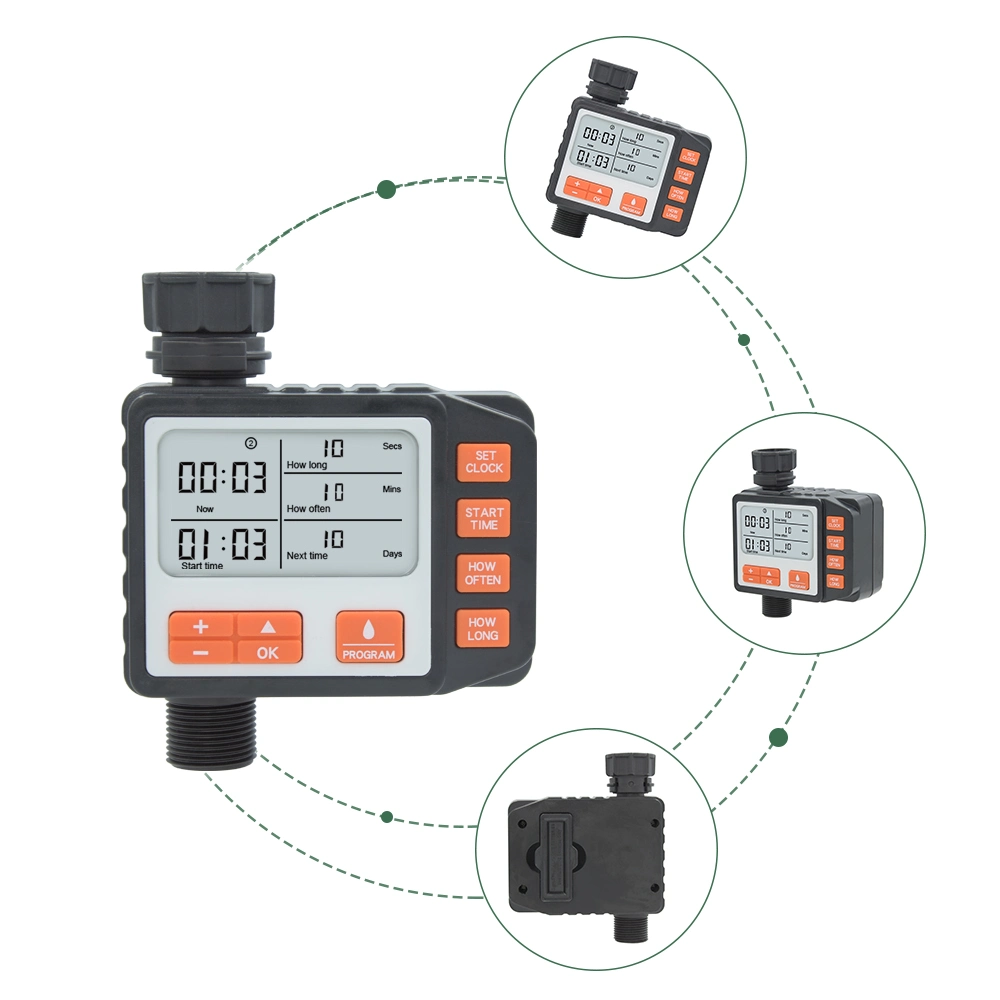 Agricultural Garden Farm Lawn Automatic Large Screen Waterproof Programmable Timed Watering Irrigation Timer Controller