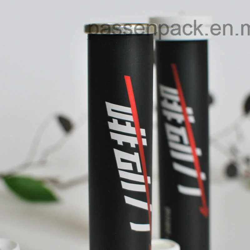 Matte Black Aluminum Effervescent Tube for Instant Coffee Packing