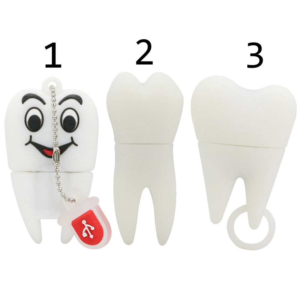 Hospital Gift PVC Material Lovely Teeth Shape USB Flash Drive