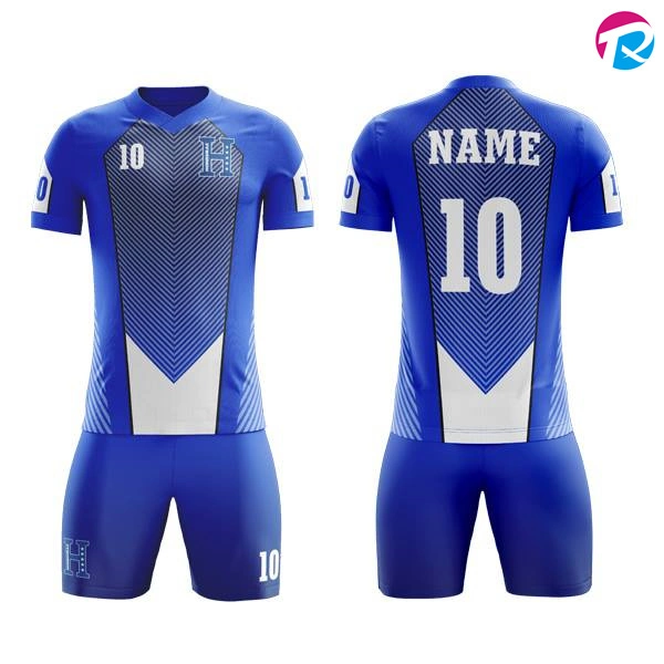 Uni Customized Sport Jersey Fußball-Set Sportbekleidung Atmungsaktiver Fußball Einheitliche Sätze