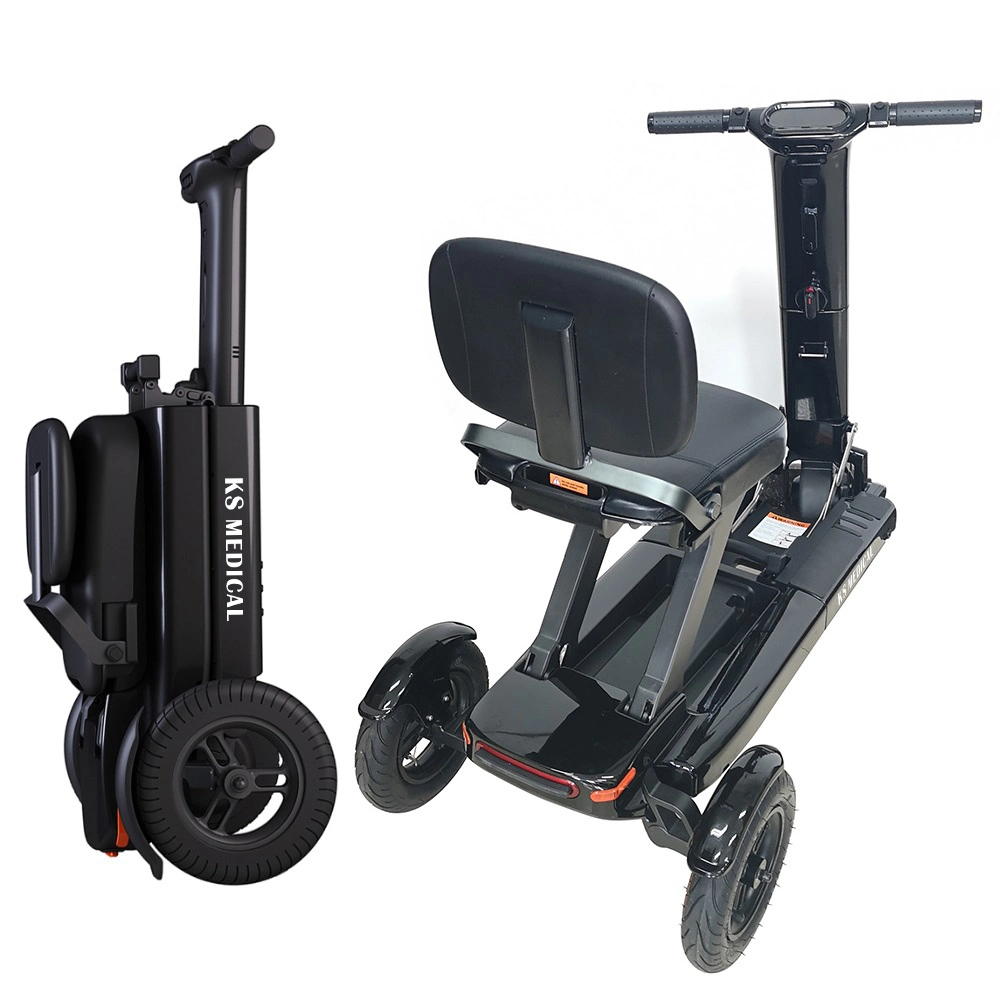 Ksm-908 High Quality Three Wheel 10 Inch Electric Tricycle 3 Wheel Handicap Scooters Quick Fold with Seat for Elderly