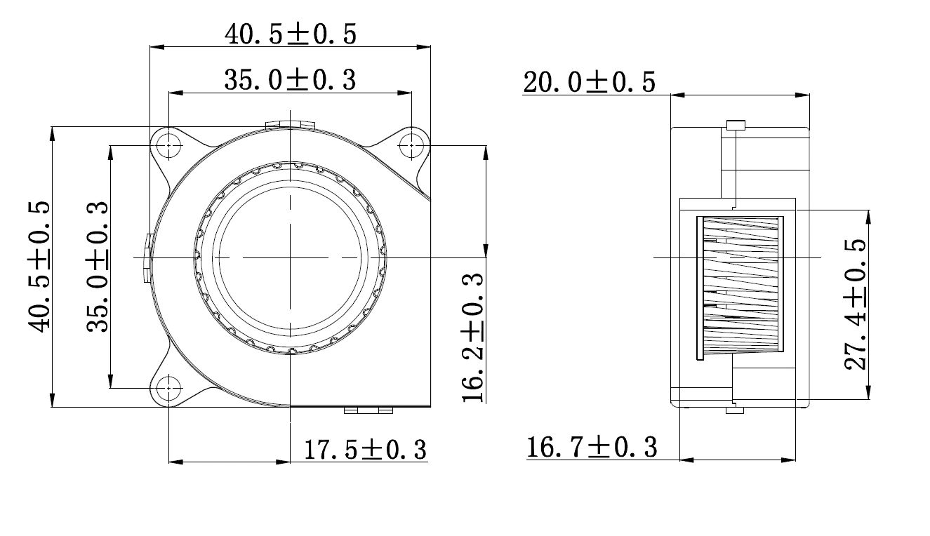 Ybh4020X05 4020 DC Mini Ventilador do Soprador de ar de baixa tensão 5 V 6000rpm