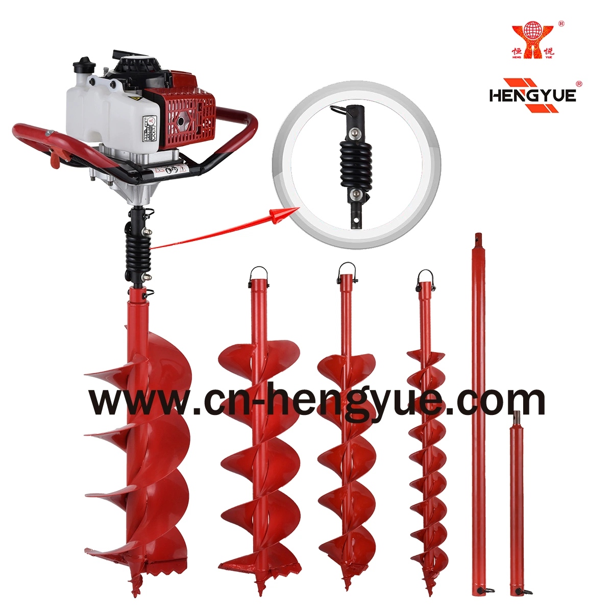 52cc Earth Auger with 3 PCS Auger Bit