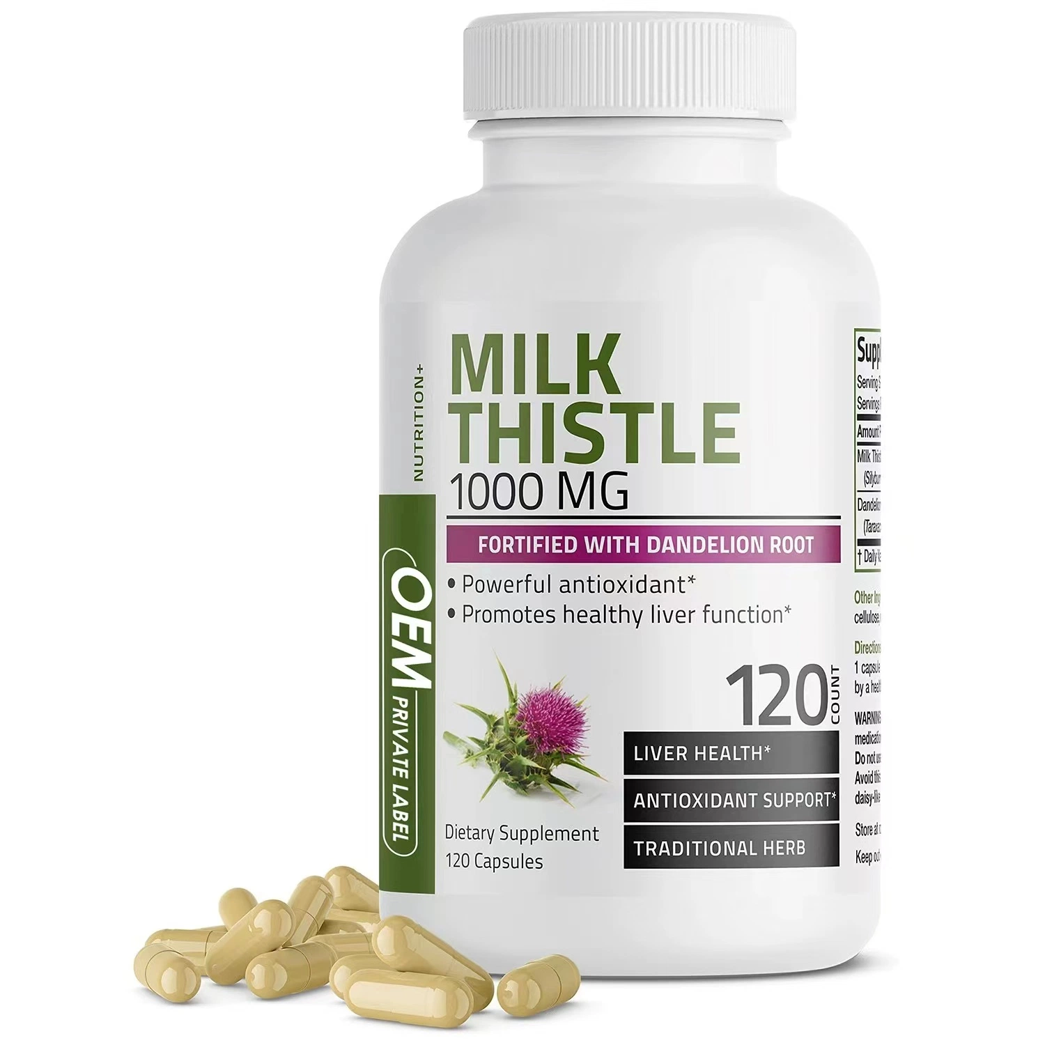 Private Label Milk Thistle Capsules Protect The Liver Detoxify The Face