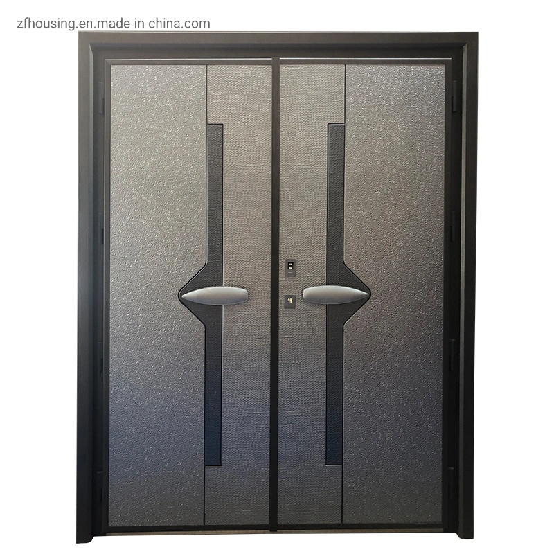 Good Quality Secuirty Entrance Cast Aluminum Door with Mechanical Anti-Theft Lock