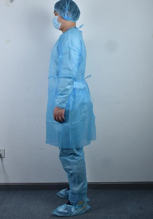 Doctor Dental Patient/Thumb Loop Operation/Protective/Exam/Visitor/SMS/CPE/PP/Sterile Scrub Disposable Nonwoven Medical/Hospital/Surgeon/Surgical/Isolation Gown