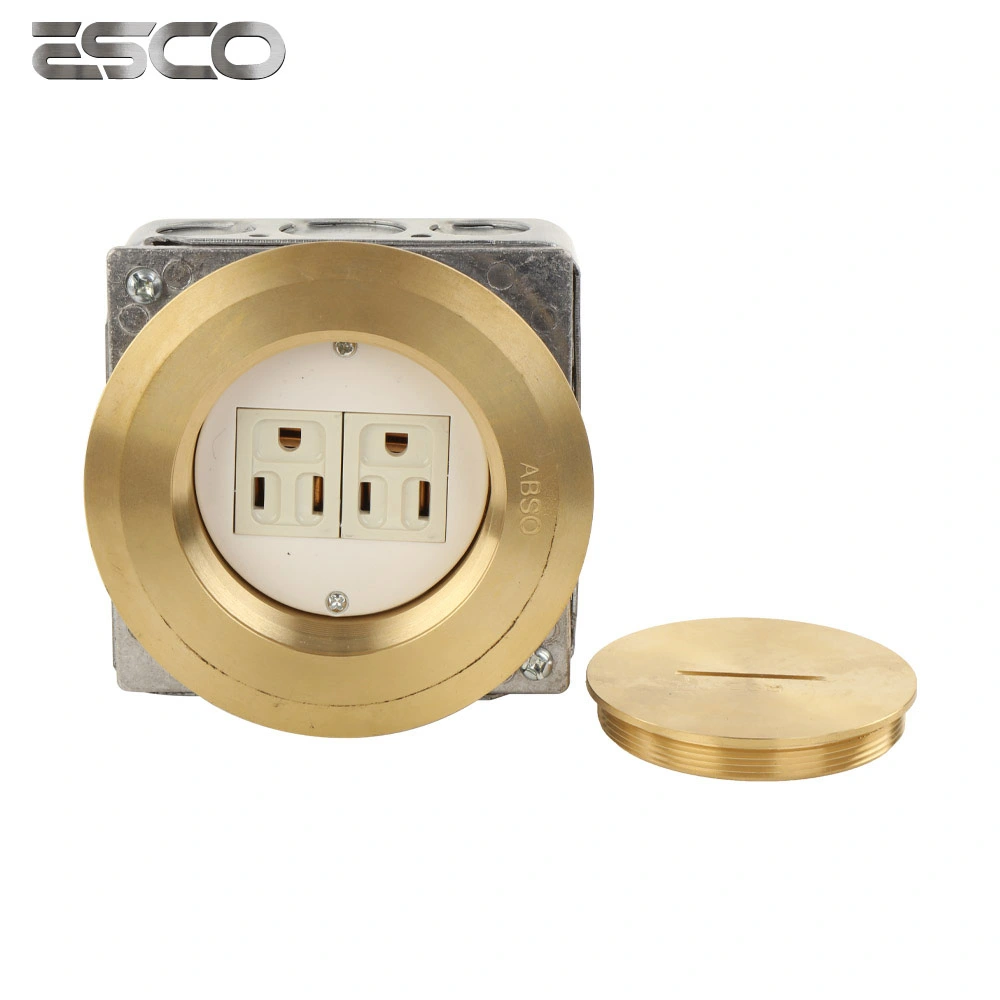 Abso Brand Floor Universal Duplex Single Metal Box Socket Outlet