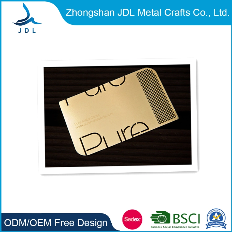 Stainless Steel Laser Cut Metal Business NFC Plastic ID Visa Blank PVC Energy Saving Wood Metal Name Business Card