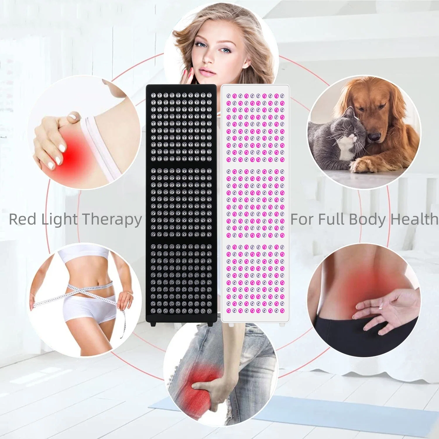 Home Exercise Assist Pulse Mode 300PCS LED Full Body Infrared Lamp Device Red Light Therapy Panel Christmas Gifts