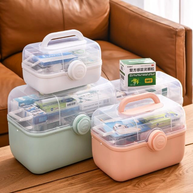 Large Capacity Plastic Storage Box Household Multi-Layer Portable Medical Box