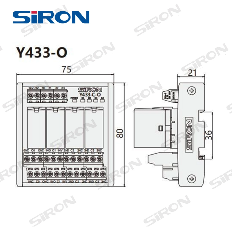 Siron Y433-O 4-Bit 2c Omron Relay Module Input NPN/PNP DC24V Mini Power Relay