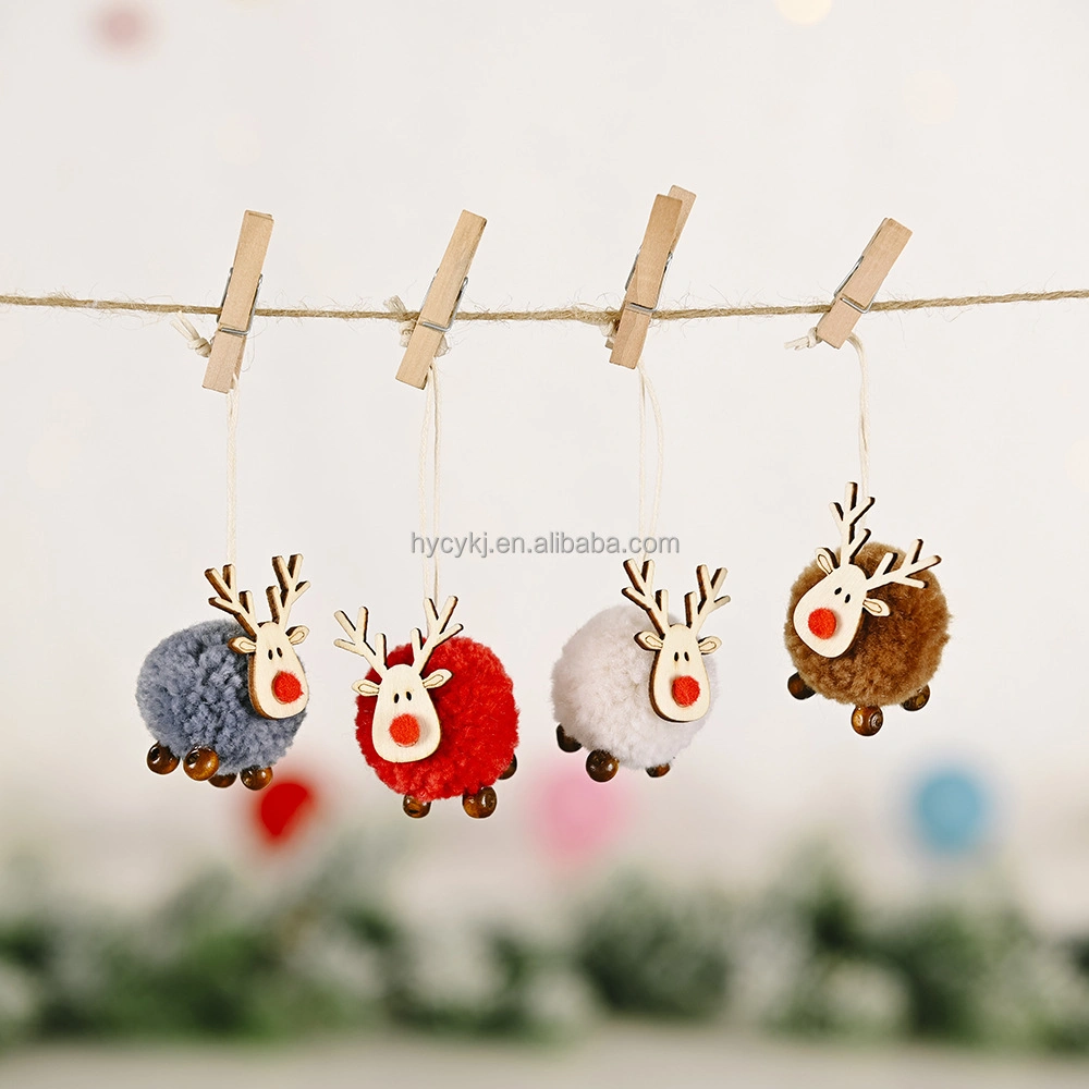 Christmas Tree Hanging Gift Cute Felt Elk Pendant for Christmas Party