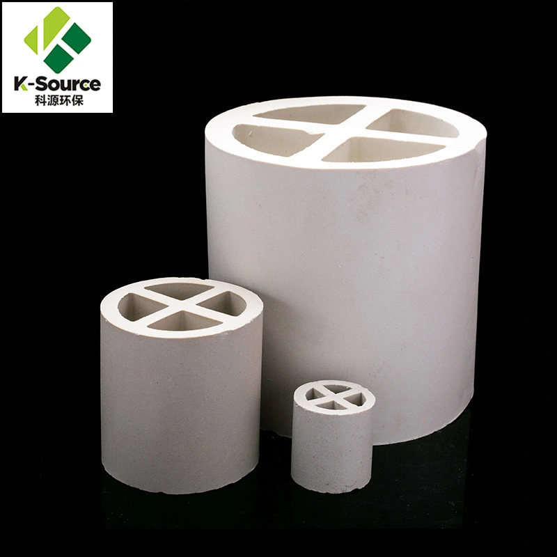 1 Inch Heat Resistance Chemical Tower Packing Ceramic Cross Partition Ring