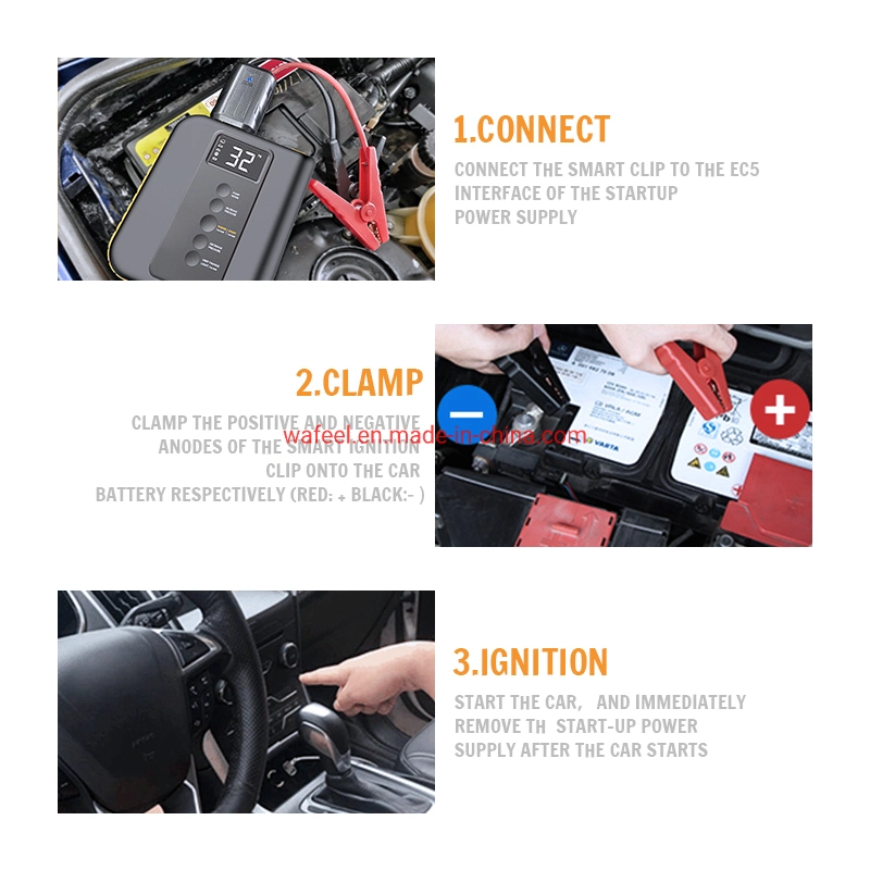 Multi-funcional 12V arranque de emergencia de emergencia de la caja de energía con aire Compresor