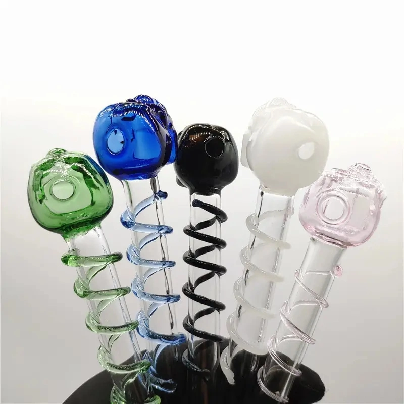 Ghost Head Winding Straight Oil Burner Pipe