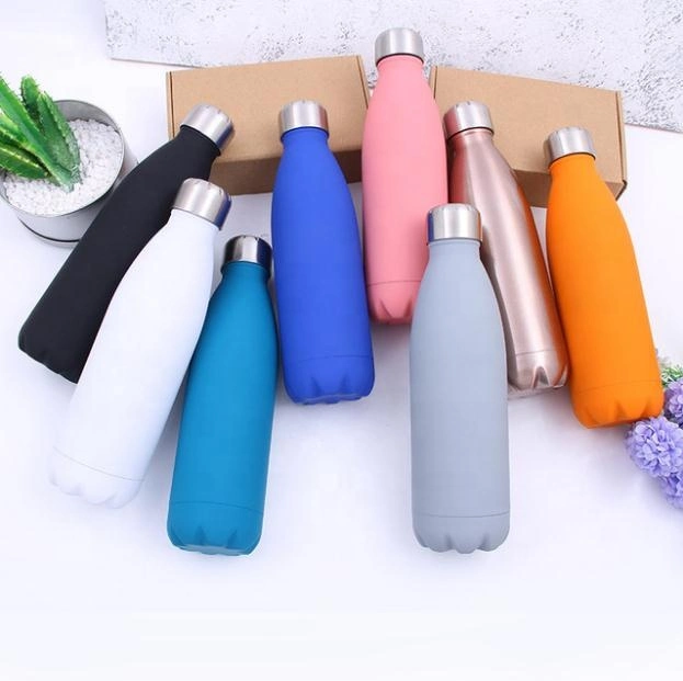 17oz Stainless Steel Vacuum Insulated Water Bottle Metal Double Wall Cola Shape Travel Thermal Flask for Outdoor Sports Camping