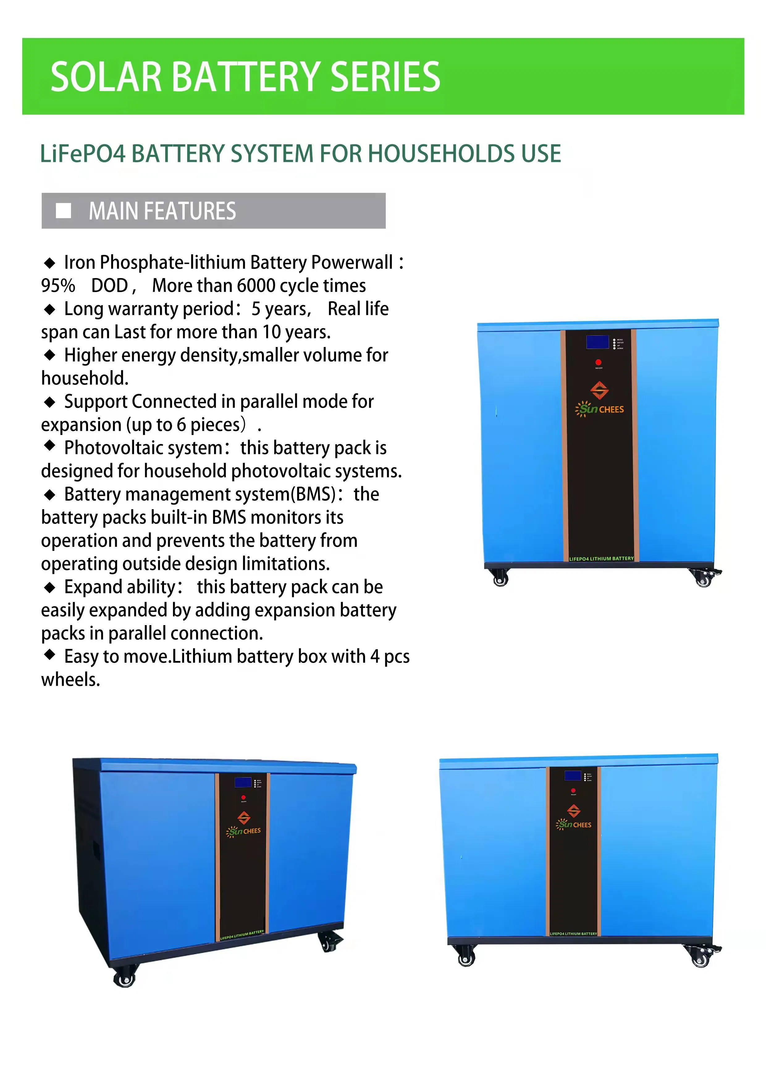 Sistema Generador de Energía Solar 5kw/5000W Sistema de Energía Solar con batería de litio