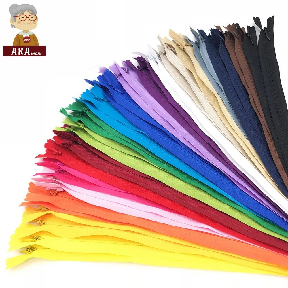 Großhandel Kaufen hohe Qualität 2 Weg 20, 28, 60, 90cm Open End Doppelend Weiß Schwarz Farbe Unsichtbare Nylon Reißverschluss für Kleidersack