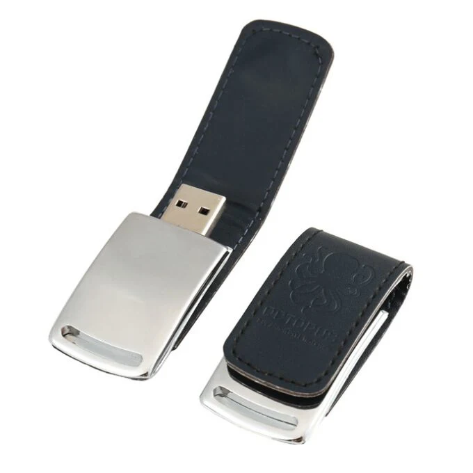 Flash Drive USB em pele invertida e criativa logótipo personalizado para empresas Presentes