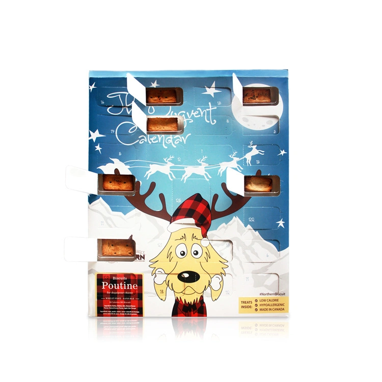 El papel de cartón de lujo personalizados de ASP Calendario de Adviento vacía Caja de regalo de Navidad de la cuenta regresiva de envases cosméticos cuadro Calendario de Adviento