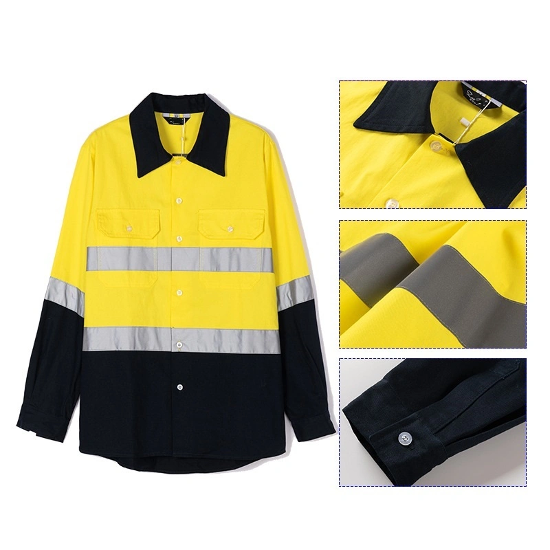 Factory Produce Hivis Engineering Painters Flameproof Waterproof Workwear with Reflective Stripes Uniform