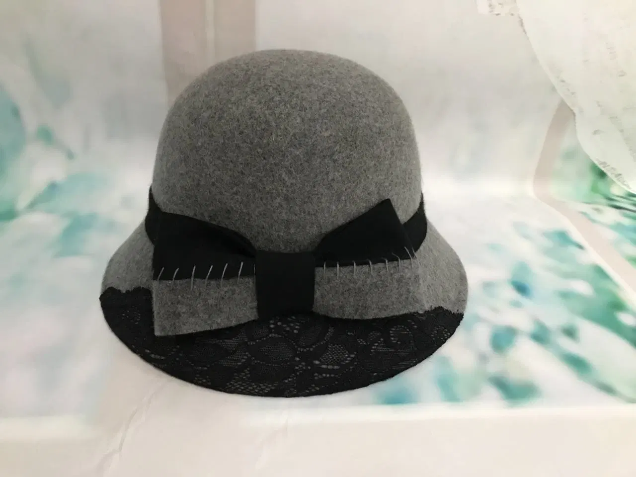 Lã de moda sentida Cloche Lady Hat para o Inverno