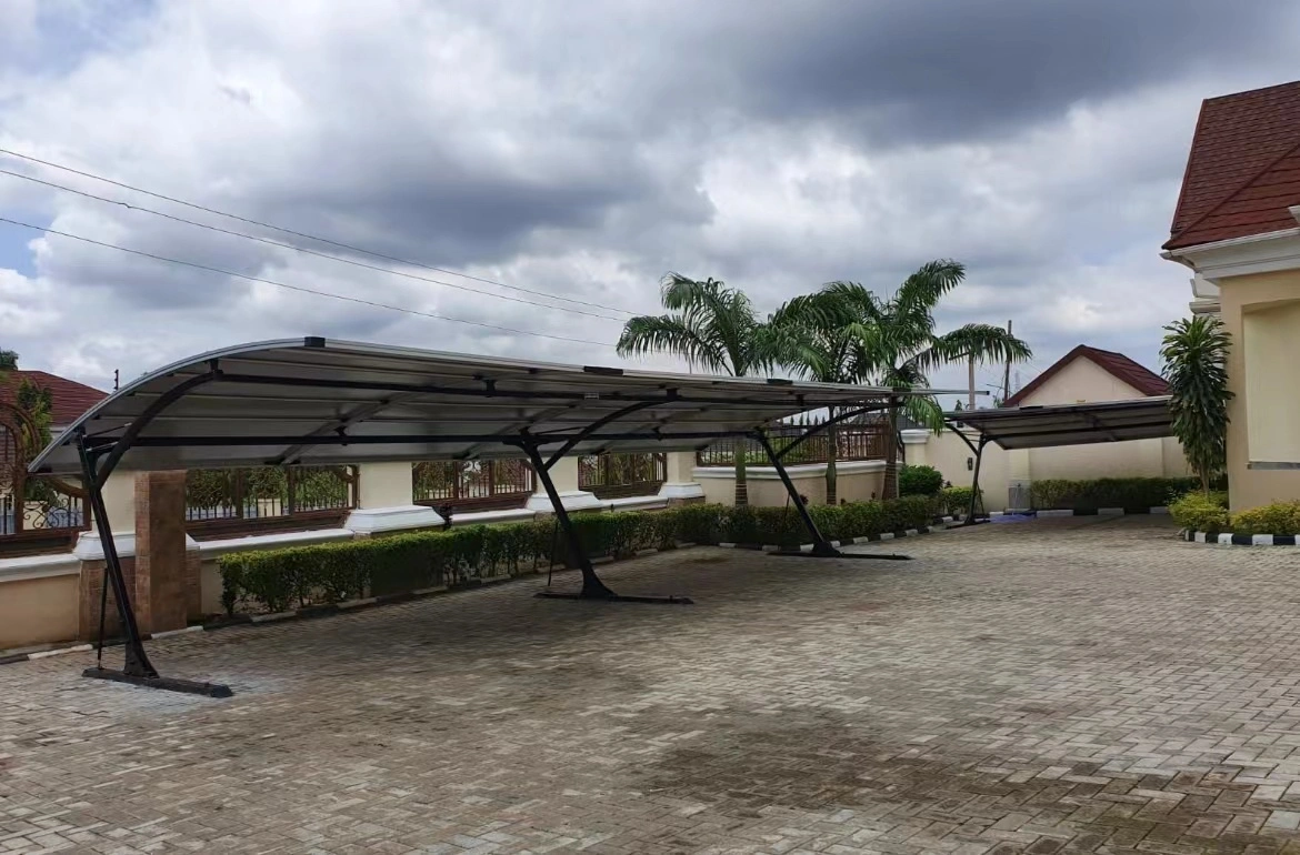 Water-Proof and Sunshade Carport for Two Car Parking