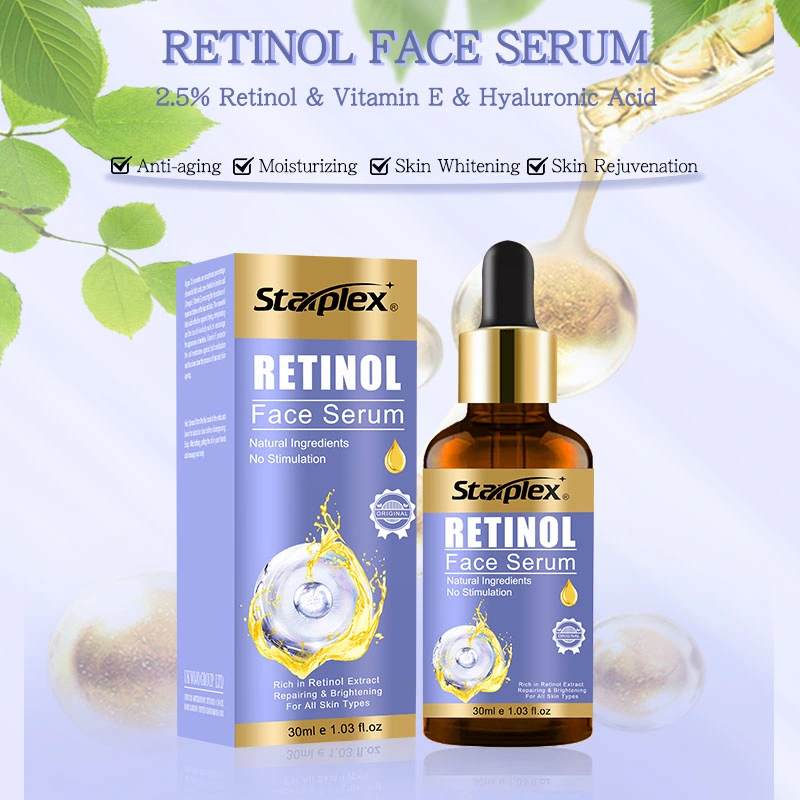 OEM/ODM etiqueta privada Anti arrugas Facial suero orgánico Anti-Envejecimiento blanqueamiento Cuidado facial Retinol Serum