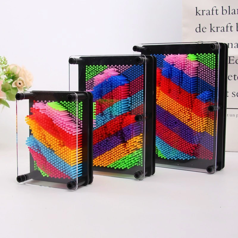 Rainbow 3D Pin Art Toy - Creative & Unique Plastic Board for Kids