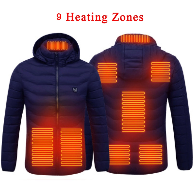 Chaqueta térmica eléctrica inteligente recargable USB impermeable de invierno para hombre