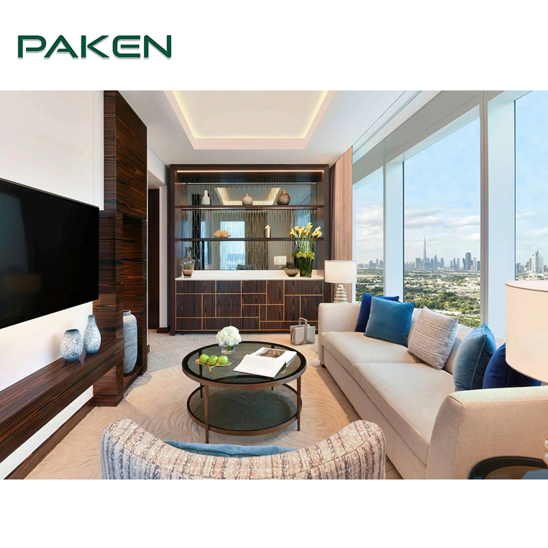 Это роскошный отель в Дубаи гостеприимство с одной спальней мебелью номера Suite деревянные кинг сайз задает нестандартный современный 5-звездочный отель мебель