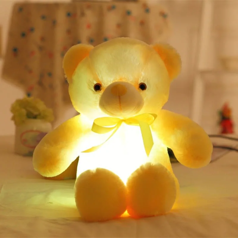 Promotional Gift Lighting Teddy Bear Colorful Lights Toy LED Stuffed Animals