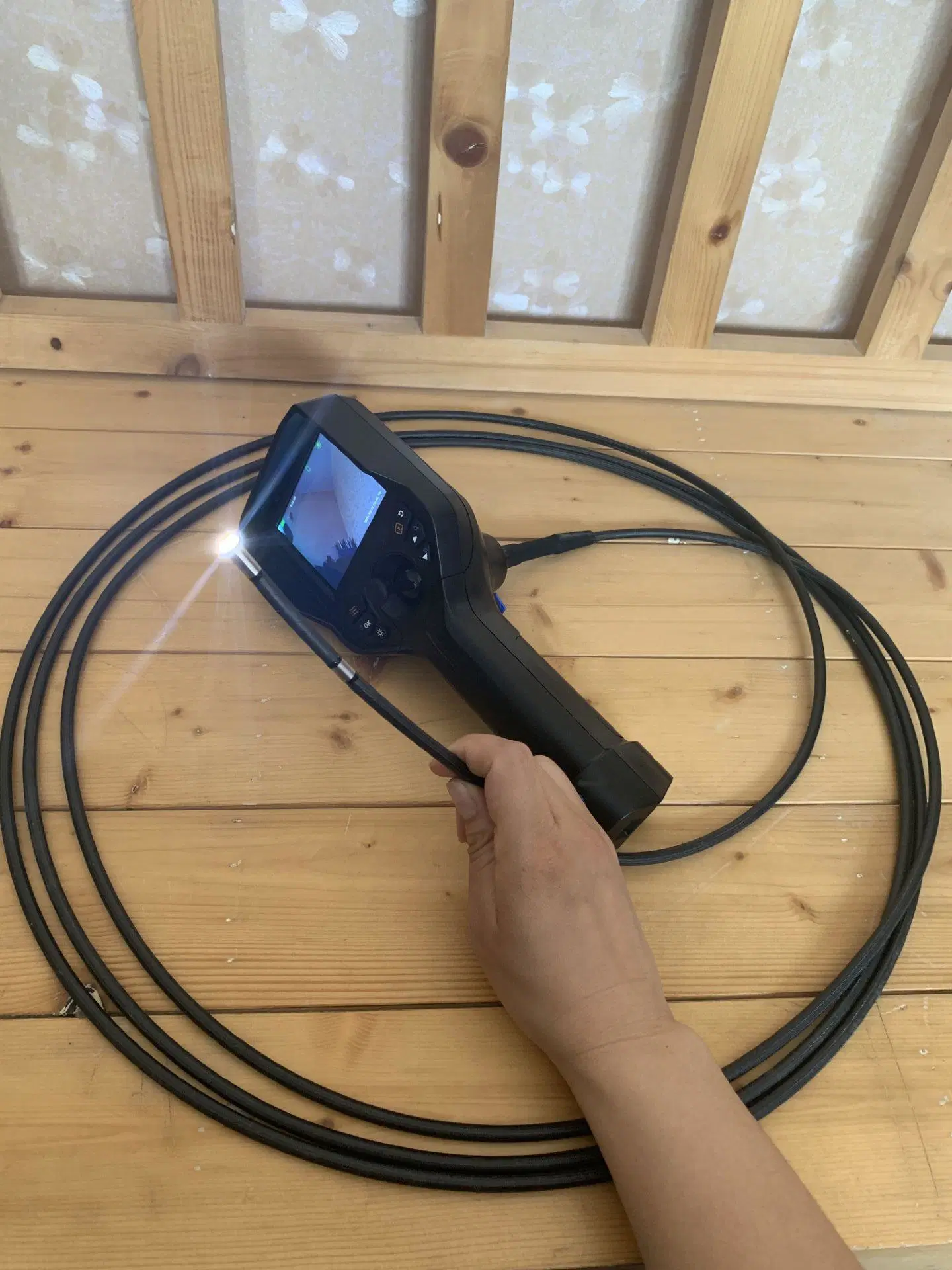 Flexible Industrial Borescope Inspection Camera Dual Lens Waterproof IP67 360 Degree Joystick