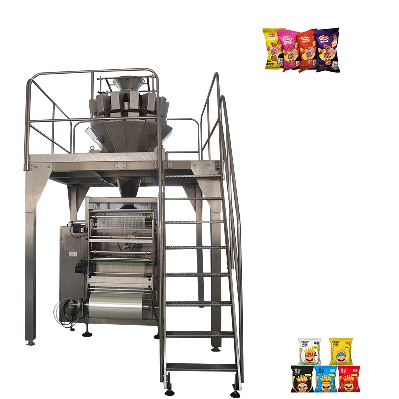 Automatic Plastic Bag Package Multi Function Package Machine Snakes Sugur Potato Chips Multi-Weigher Packing Machine