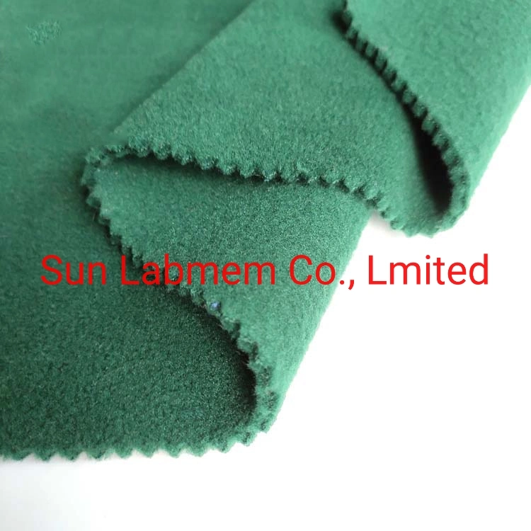 Green Brushed Anti-Pilling 100% Polyester Knitted Micro Polar Fleece