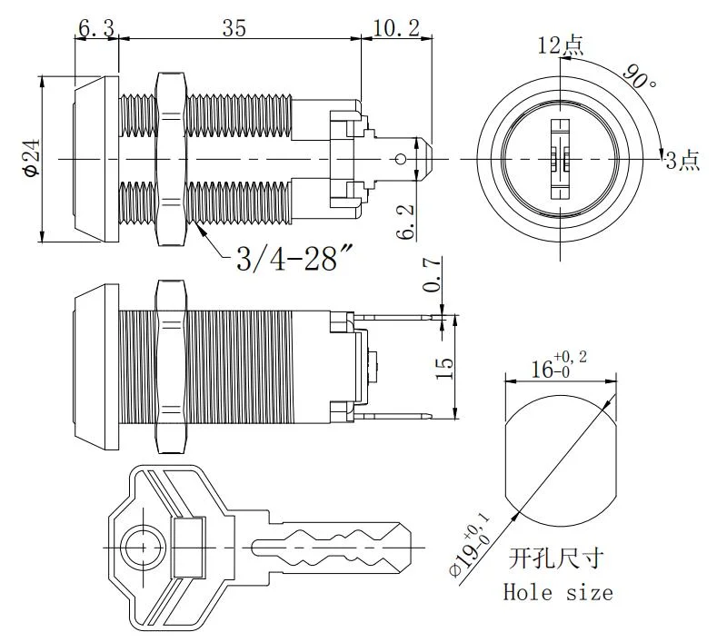 Safe Euro Cylinder Code Combination Electronic Entry Door Locks