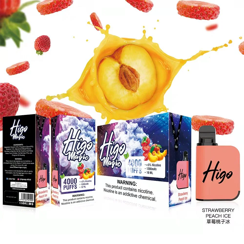 Higo Magic Vape 4000puffs Mesh Coil 1500mAh 5% 2% Nic Hot Selling Rh Mega Box