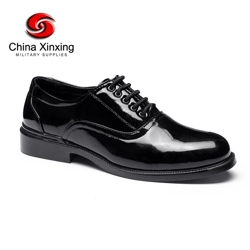 Military Black Leather Shoes Men's Dress Formal Shoes for Police Army Officer Africa Cheap PU Leather Shoes