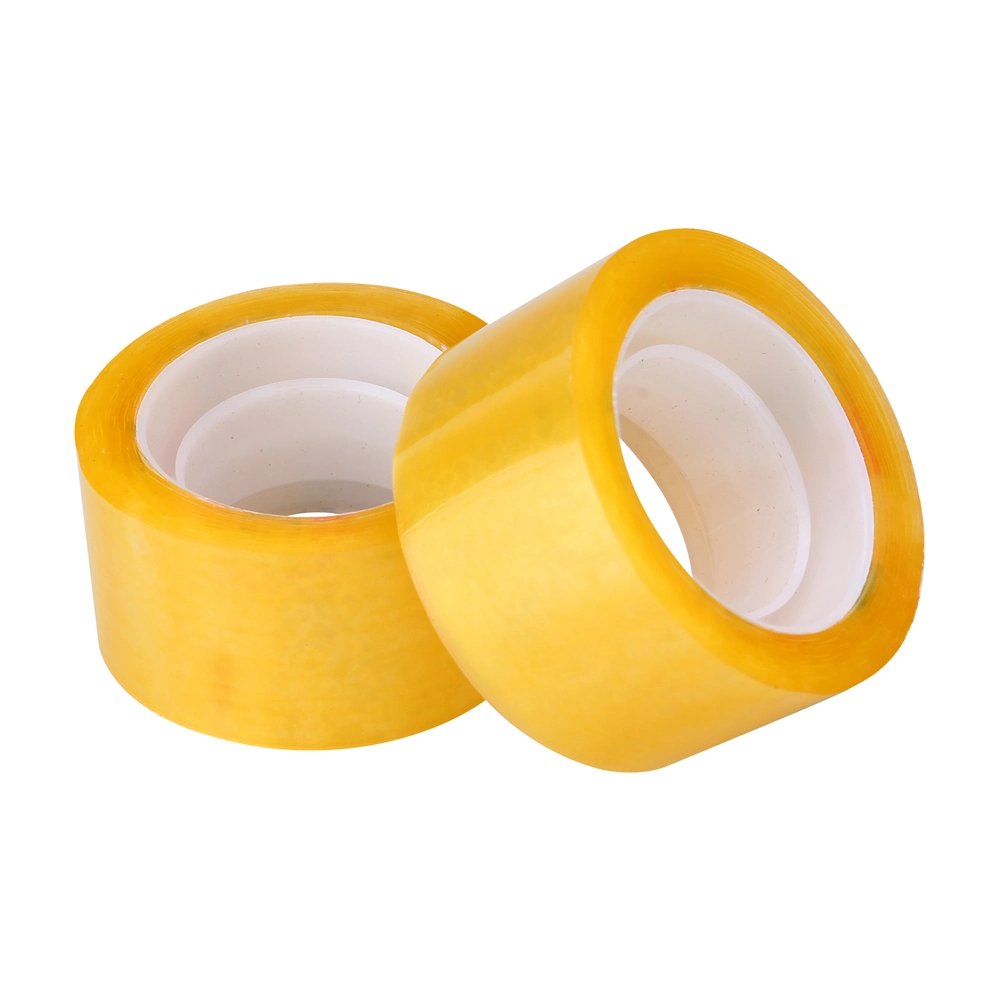 China Super Clear Adhesive Office School Stationery Packing BOPP Transparent Printed Tape with Logo Small Size Office Use Easy Tear Plastic Core