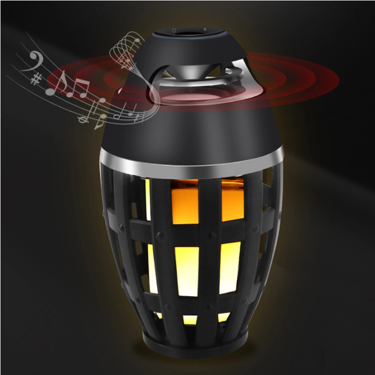 LED-Flame-Lautsprecher, wasserdichte tragbare Bluetooth-Audio flackert Atmosphäre Lampe