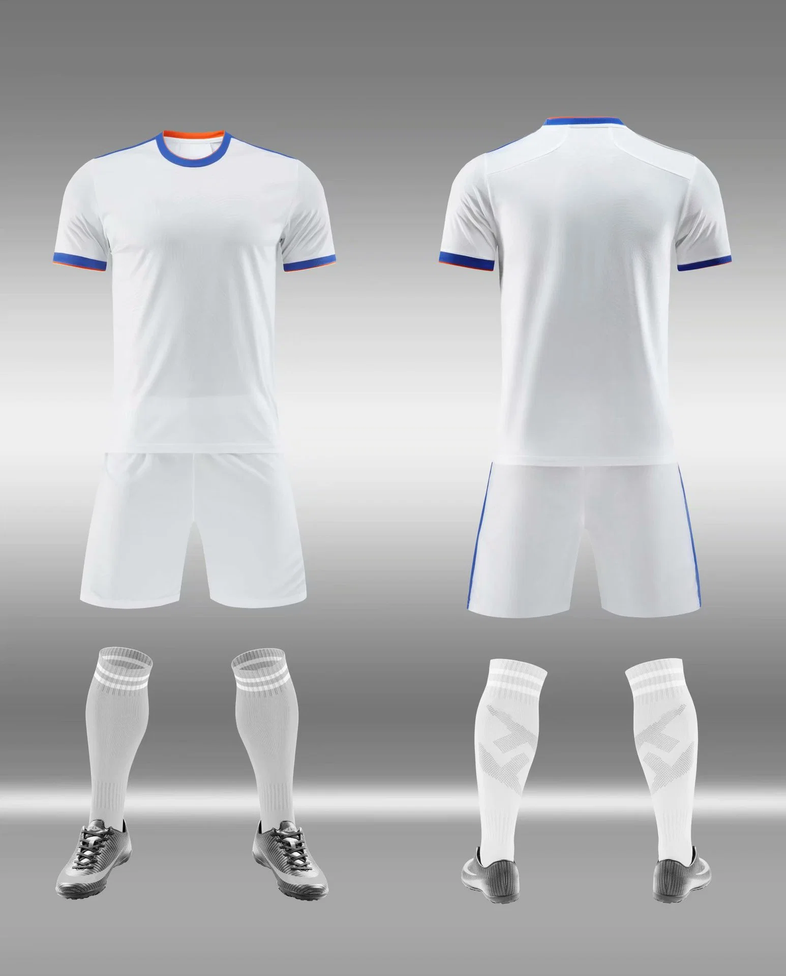 Men's New Design Football Jersey Hot Sales 2 PCS Set Soccer Uniform Custom Logos Football Club Training Wear