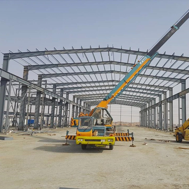 Prefab/Prefabricated Storage/Garage/Shed/Workshop/Warehouse Metal Frame Construction Steel Structure Building with Galvanized/Paint Insulation Roof