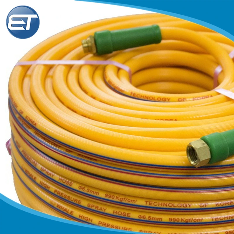 Customized 3 5 Layer Flexible Agricultural PVC High Pressure Water Air Spray Pipe 6 8 8.5 12mm Yellow Blue Color Plastic Tube Hose