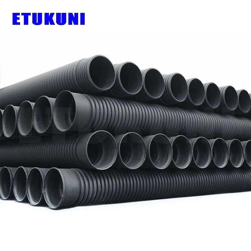 HDPE Double Wall Corrugated Sewage Spiral Drain Pipefor Drainage