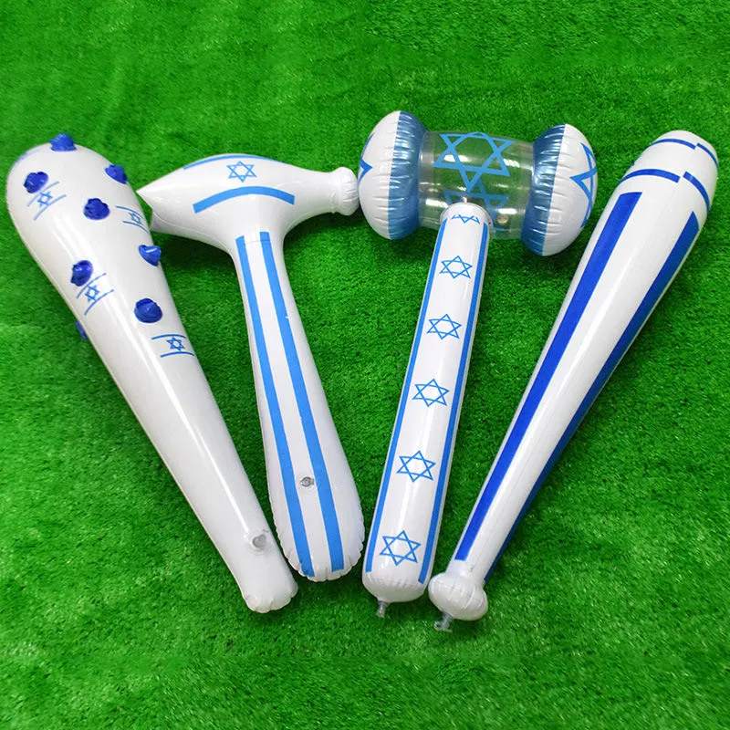 PVC Inflatable Stick Israel Series Blow Hammer Toy Israel Palm Inflatable Gift